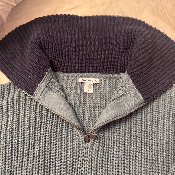 Athleta alder sweater in deep ocean Teal and Navy - Picture 6 of 6